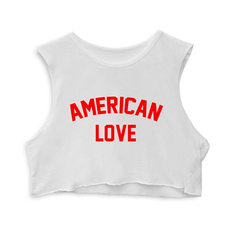 AMERICAN LOVE [WOMEN'S CROP TANK]