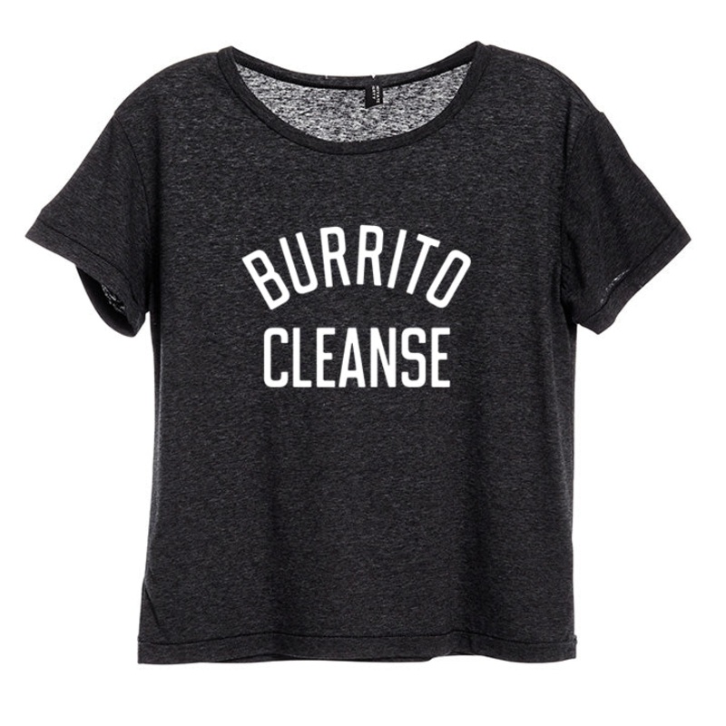BURRITO CLEANSE [DISTRESSED WOMEN'S 'BABY TEE']