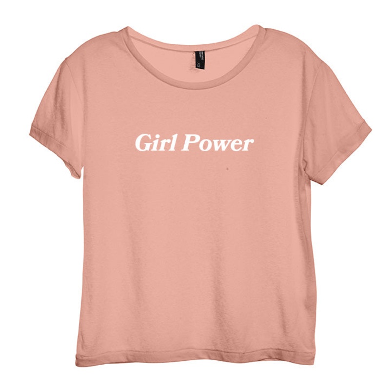 GIRL POWER [DISTRESSED WOMEN'S 'BABY TEE']