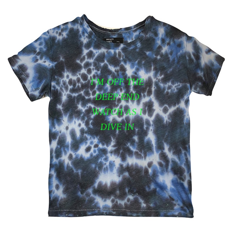 I'M OFF THE DEEP END WATCH AS I DIVE IN -  1/1 [DISTRESSED WOMEN'S TEE]
