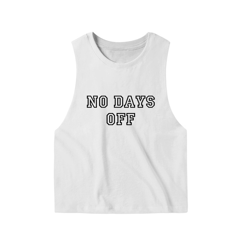 NO DAYS OFF [WOMENS CROP RACERBACK TANK]