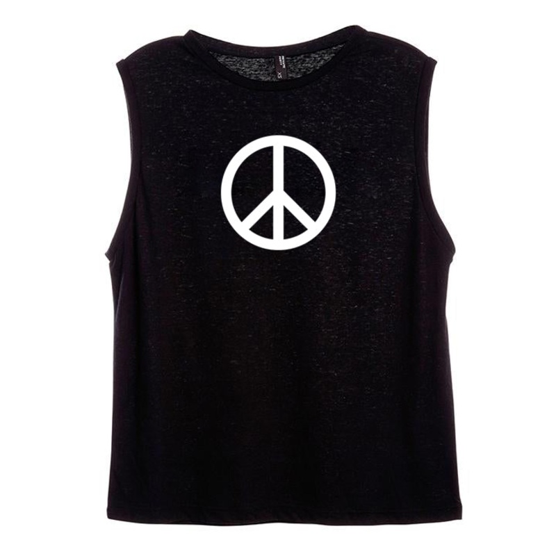 PEACE SYMBOL [WOMEN'S MUSCLE TANK]