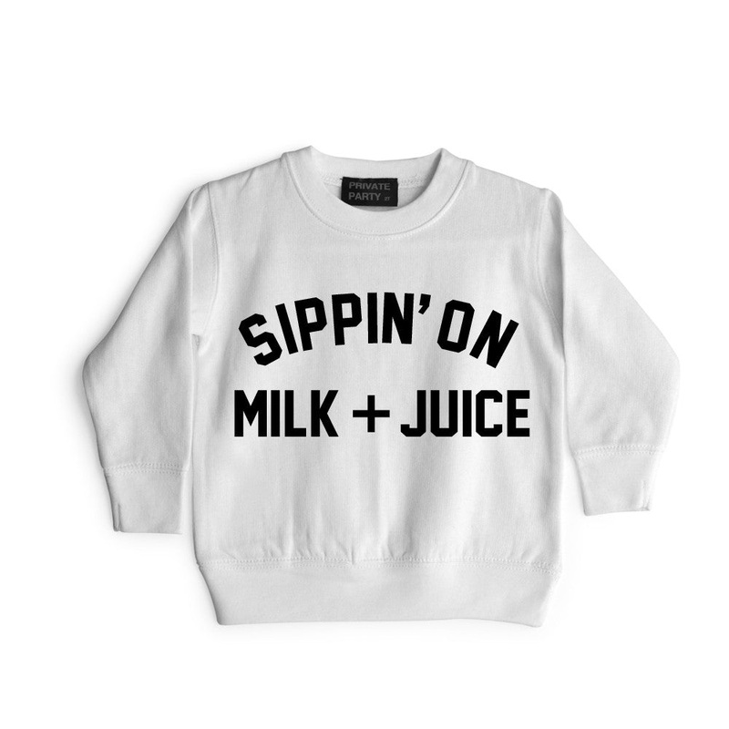 SIPPIN' ON MILK + JUICE [TODDLER SWEATSHIRT]