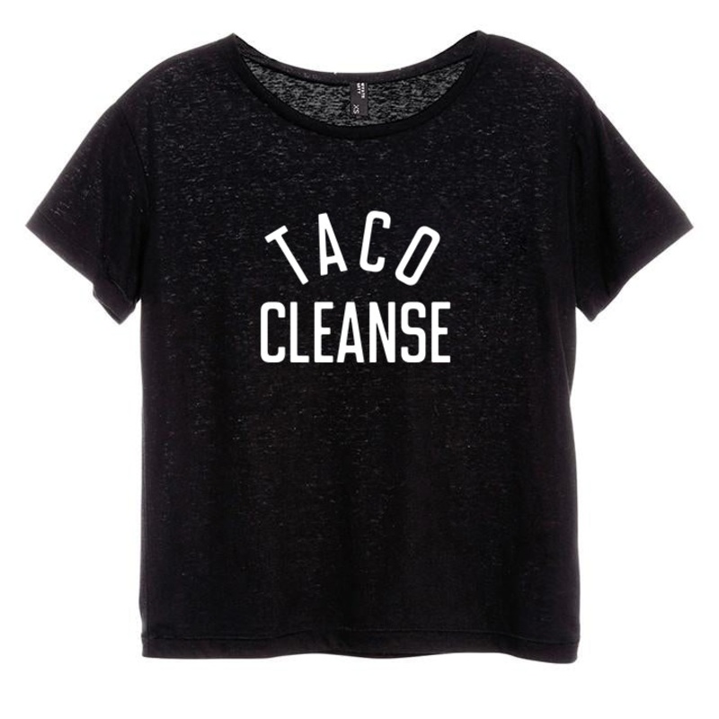 TACO CLEANSE [DISTRESSED WOMEN'S 'BABY TEE']