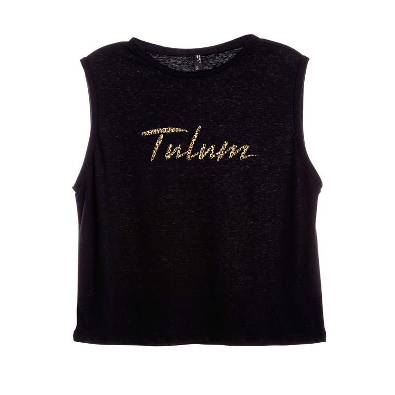 TULUM W/ CHEETAH TEXT [WOMEN'S MUSCLE TANK]