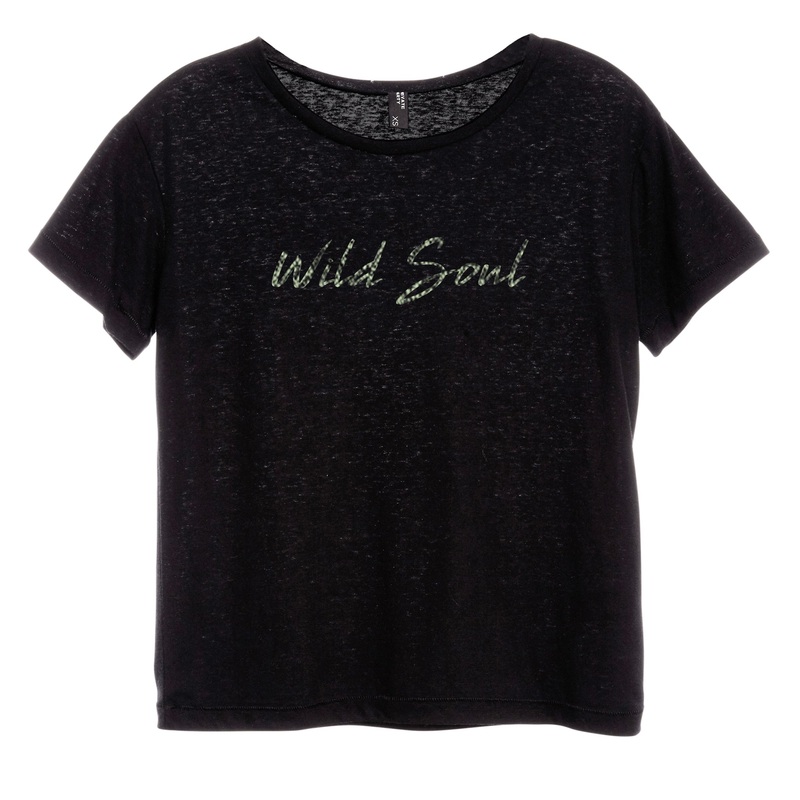 WILD SOUL W/ SNAKESKIN TEXT [DISTRESSED WOMEN'S 'BABY TEE']