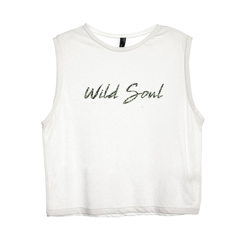 WILD SOUL W/ SNAKESKIN TEXT [WOMEN'S MUSCLE TANK]