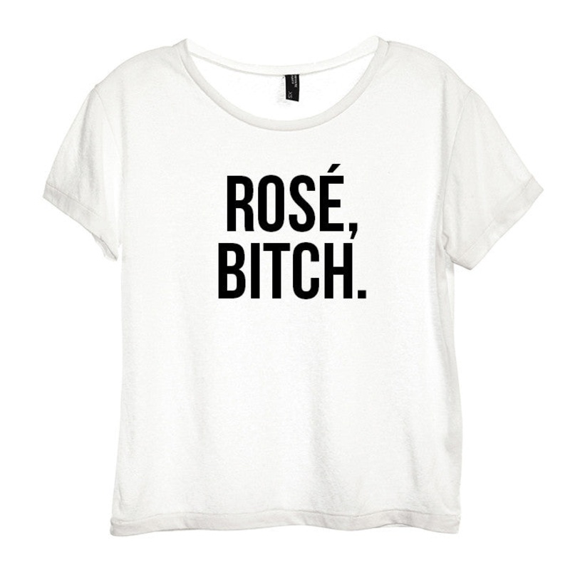 ROS, BITCH. [DISTRESSED WOMEN'S 'BABY TEE']