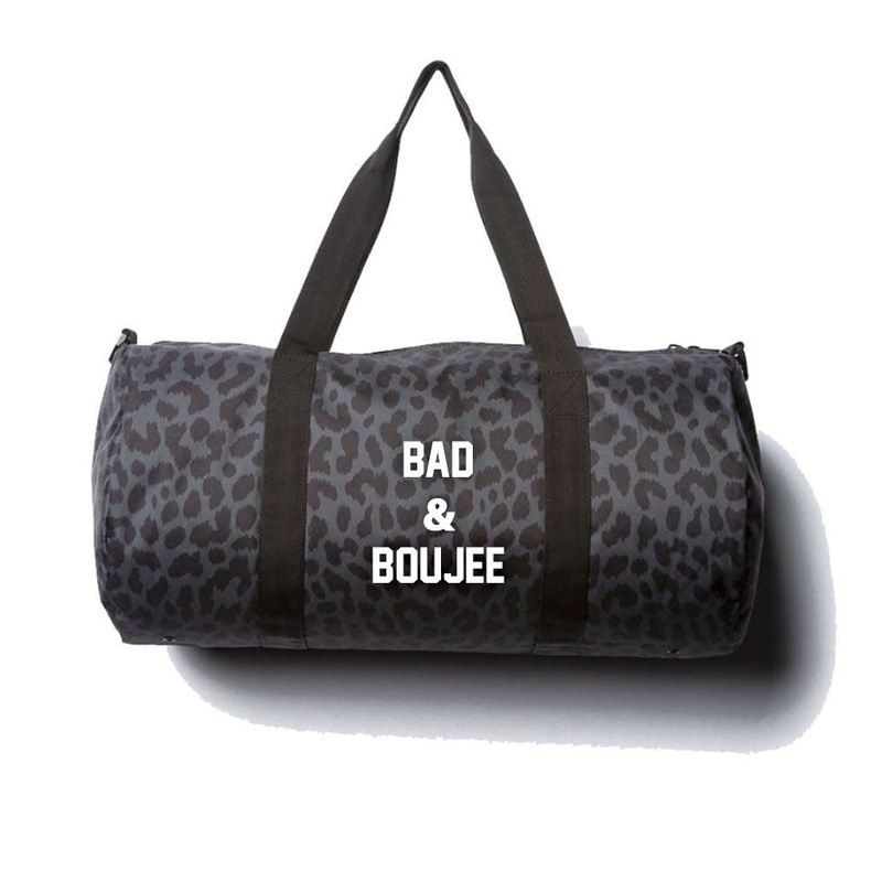 BAD & BOUJEE [DAY TRIPPER DUFFEL BAG // BLACK CHEETAH]