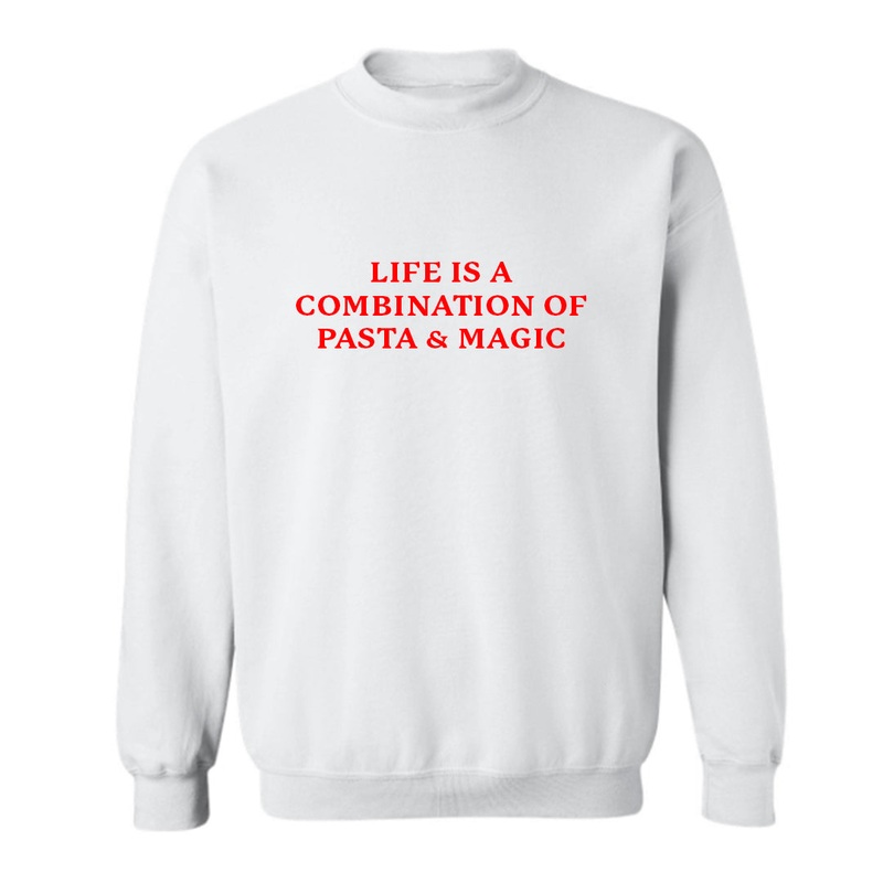 LIFE IS A COMBINATION OF PASTA & MAGIC [UNISEX CREWNECK SWEATSHIRT]