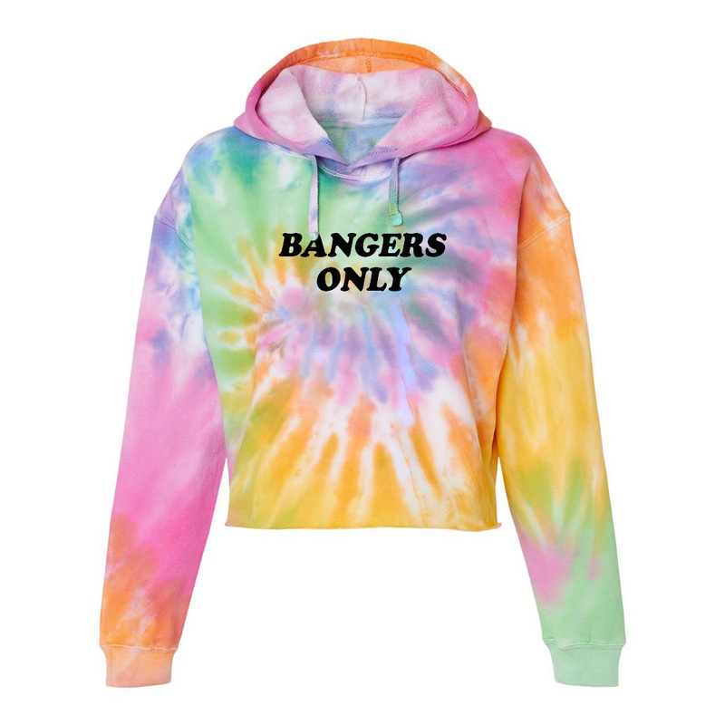 BANGERS ONLY [TIE DYE CROP HOODIE]