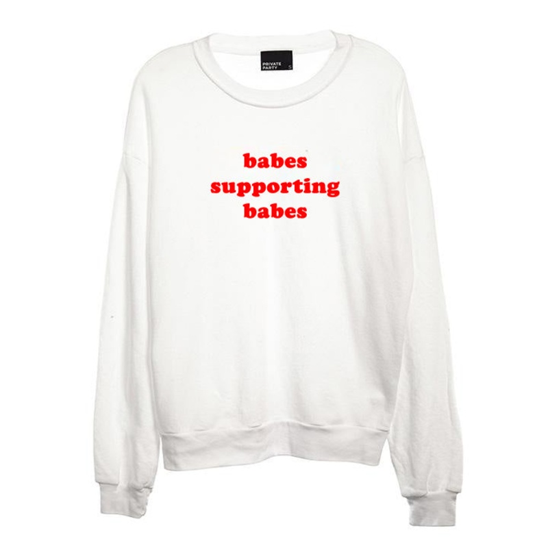 BABES SUPPORTING BABES [UNISEX CREWNECK SWEATSHIRT]
