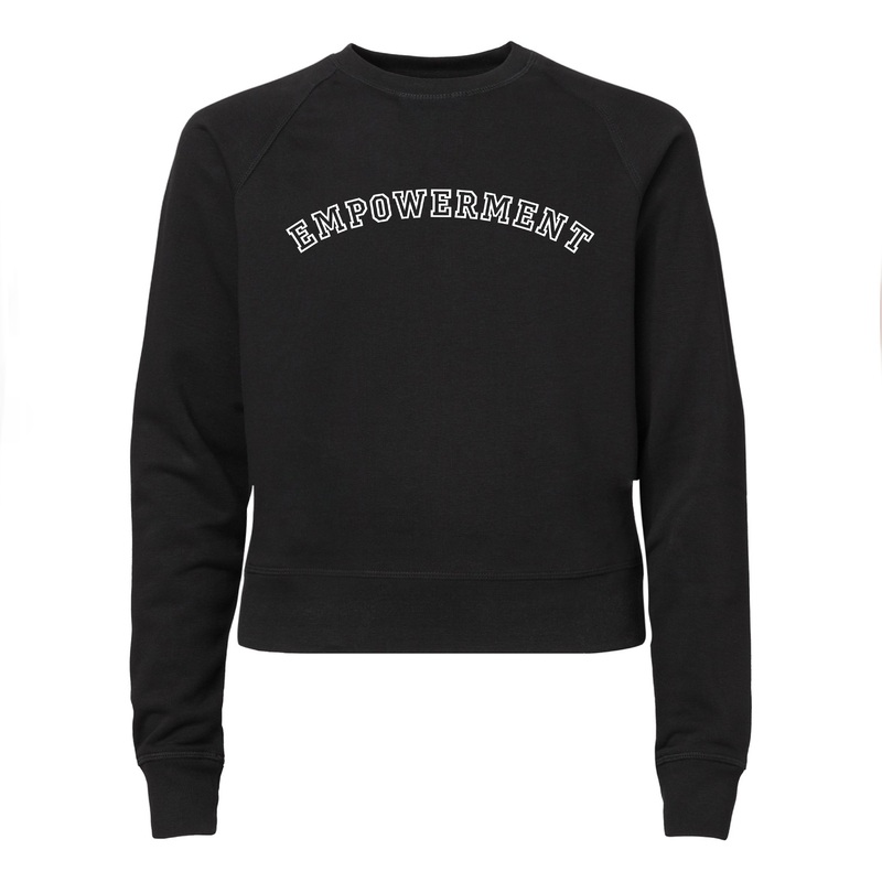 EMPOWERMENT [WOMEN'S RAGLAN CROP CREWNECK SWEATSHIRT]