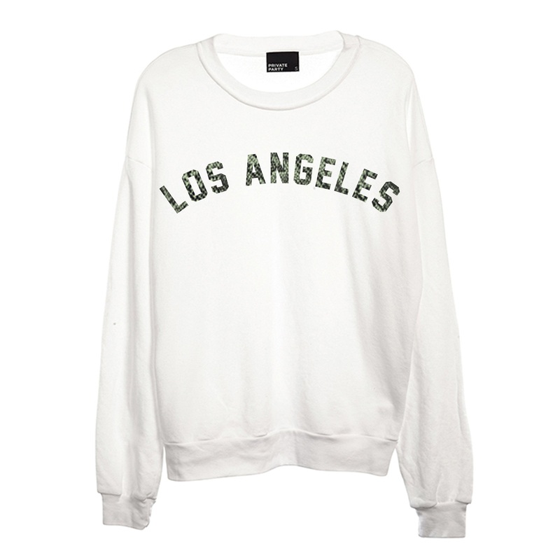 LOS ANGELES W/ SNAKESKIN TEXT  [CREWNECK SWEATSHIRT]