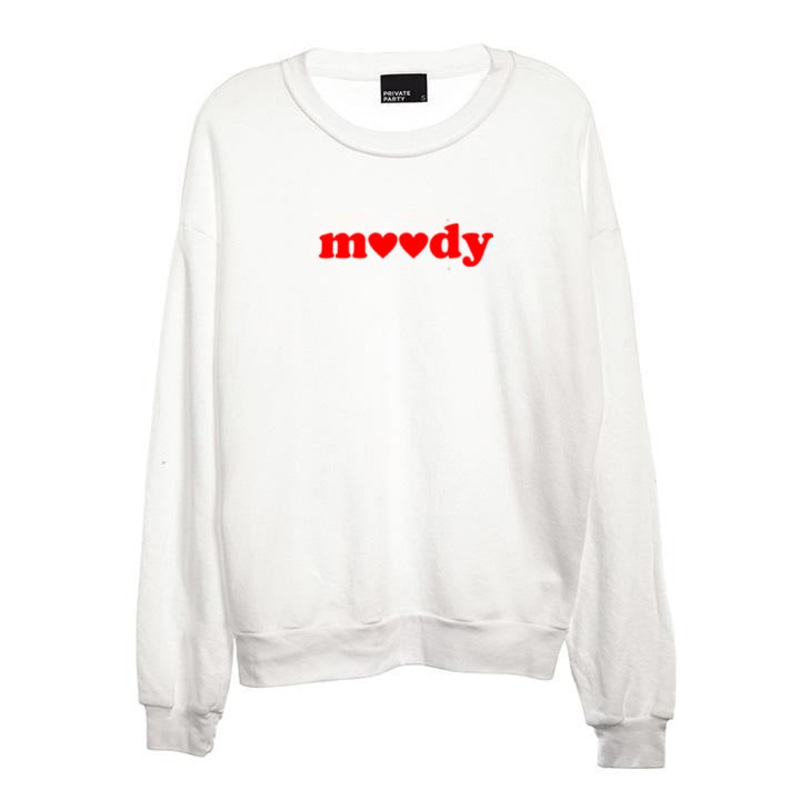 MOODY W/ HEARTS [UNISEX CREWNECK SWEATSHIRT]