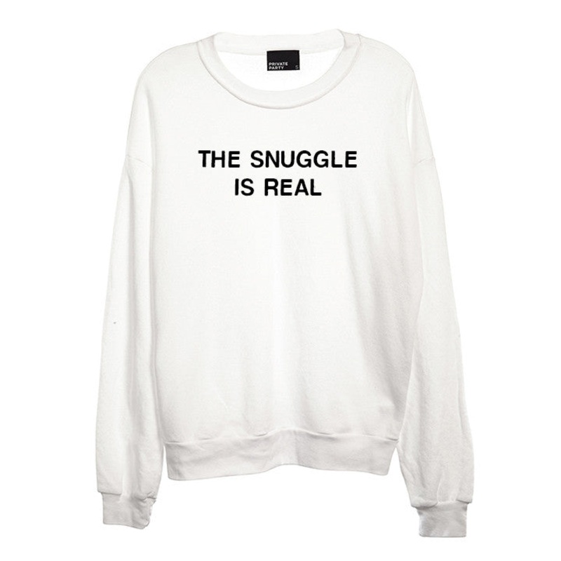 THE SNUGGLE IS REAL [UNISEX CREWNECK SWEATSHIRT]