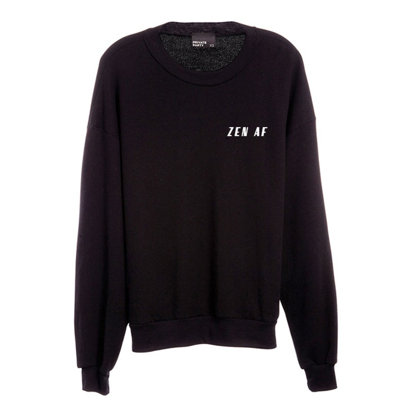 ZEN AF // POCKET SIZE PRINT [UNISEX CREWNECK SWEATSHIRT]