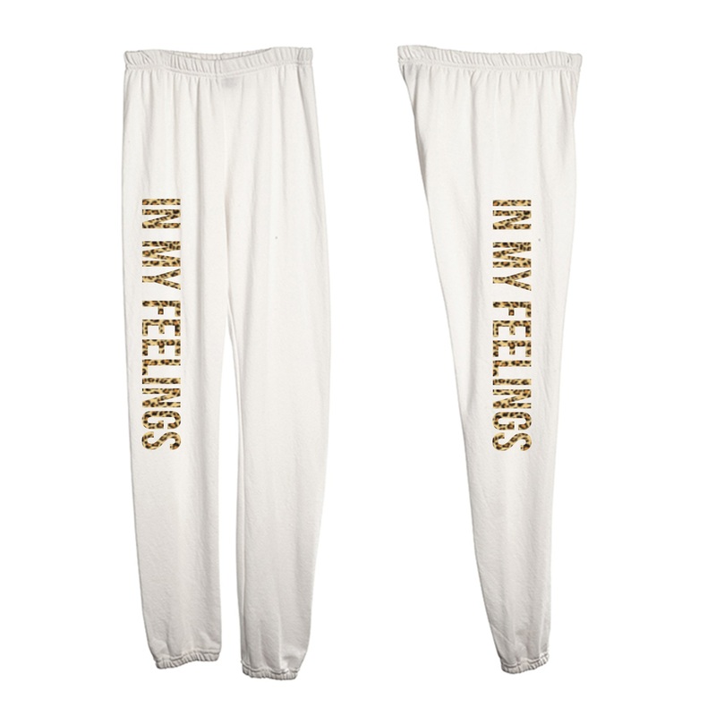 IN MY FEELINGS W/ CHEETAH TEXT [WOMEN'S SWEATPANTS]