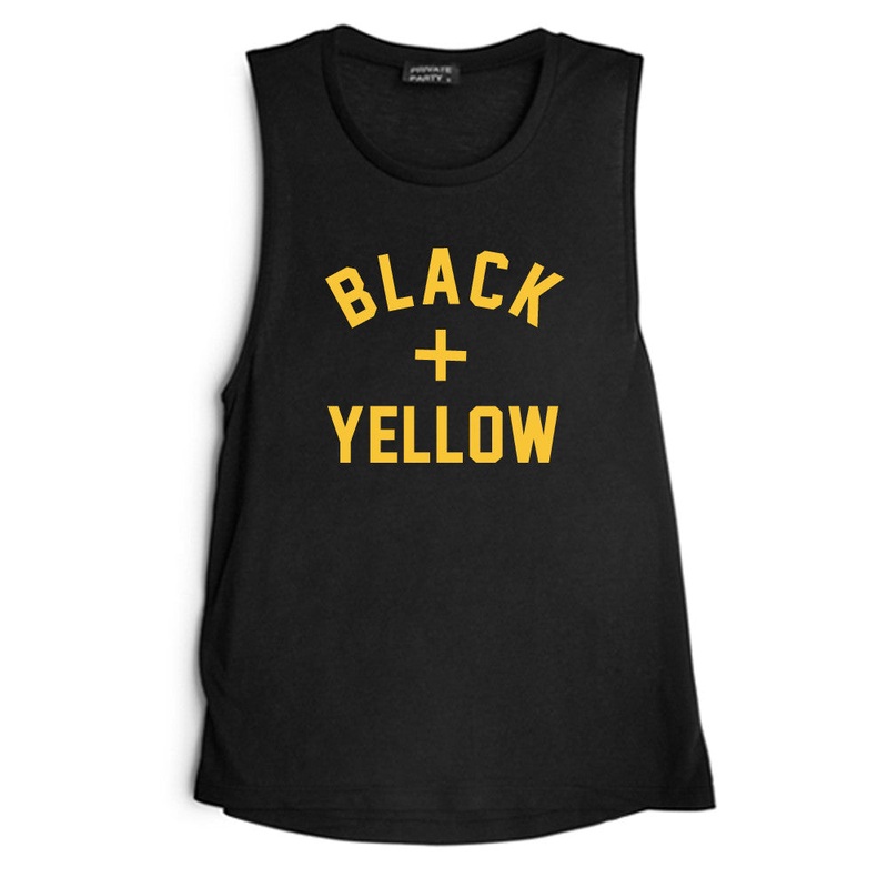 BLACK + YELLOW [MUSCLE TANK]