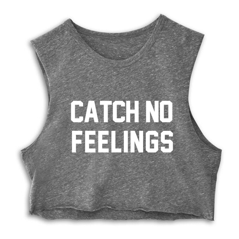 CATCH NO FEELINGS  [CROP MUSCLE TANK]