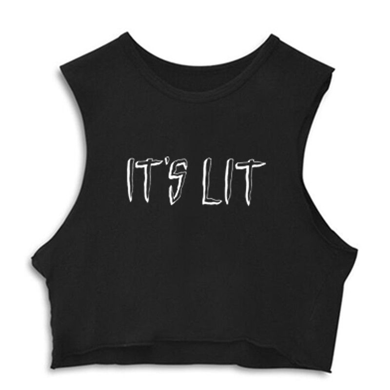 IT'S LIT  [CROP MUSCLE TANK]