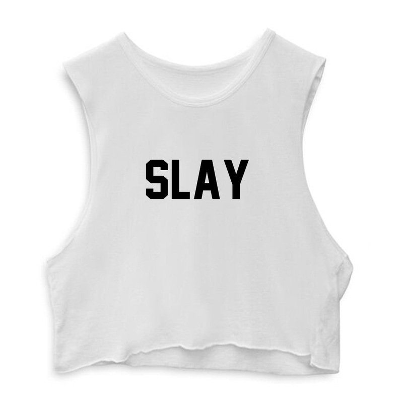 SLAY  [CROP MUSCLE TANK]