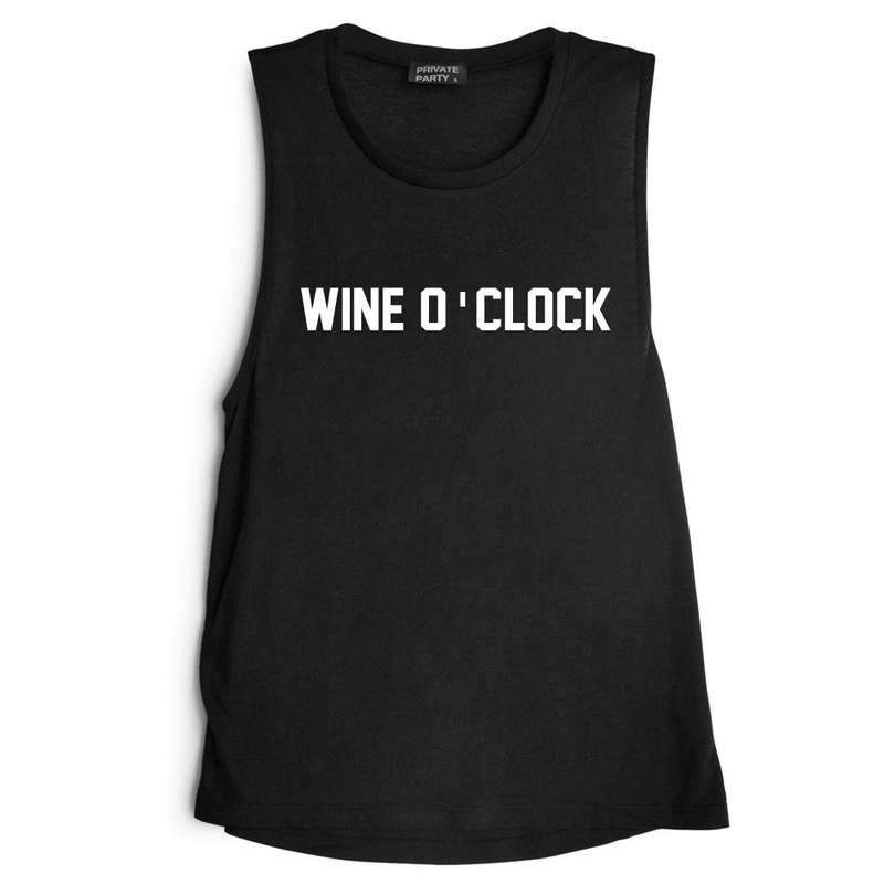 WINE O'CLOCK [MUSCLE TANK]