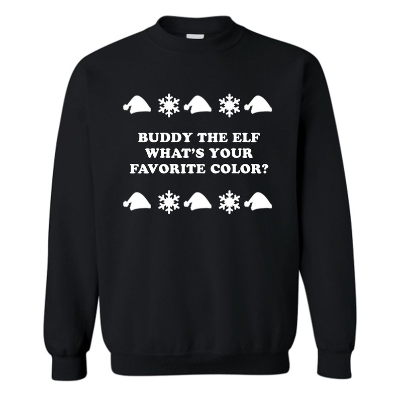 BUDDY THE ELF WHAT'S YOUR FAVORITE COLOR? [UNISEX CREWNECK SWEATSHIRT]