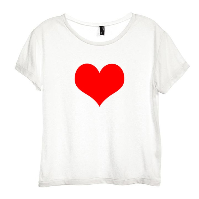HEART SYMBOL [DISTRESSED WOMEN'S 'BABY TEE']