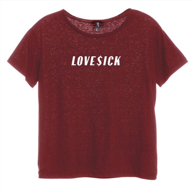 LOVE$ICK [DISTRESSED WOMEN'S 'BABY TEE']