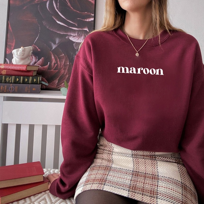 maroon [UNISEX CREWNECK SWEATSHIRT]