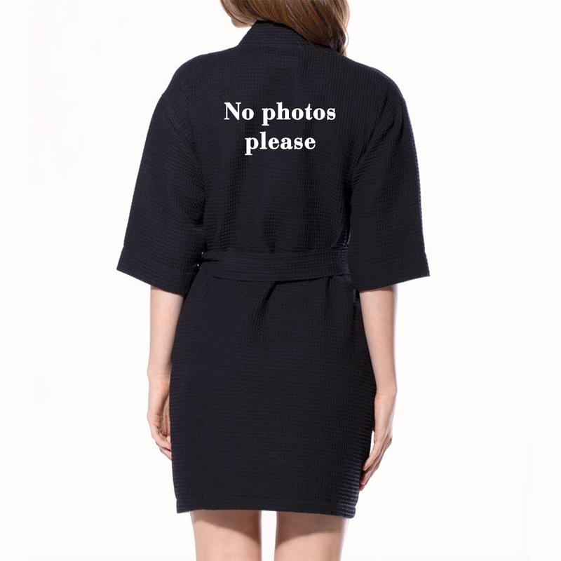 NO PHOTOS PLEASE [ KIMONO WAFFLE ROBE]
