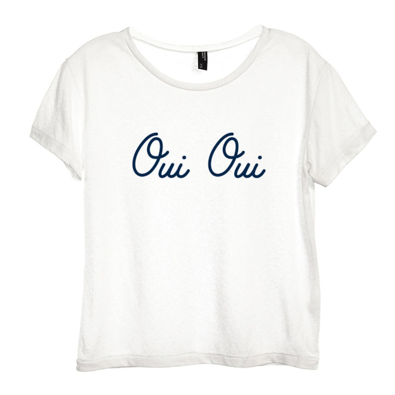 OUI OUI [DISTRESSED WOMEN'S 'BABY TEE']