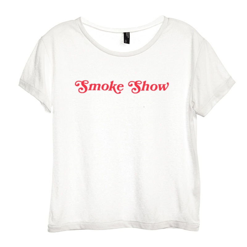 SMOKE SHOW [DISTRESSED WOMEN'S 'BABY TEE']