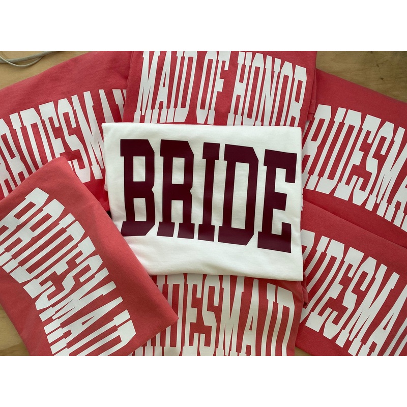 BRIDAL PARTY  GROUP BUNDLE [GIANT TEXT TEES]