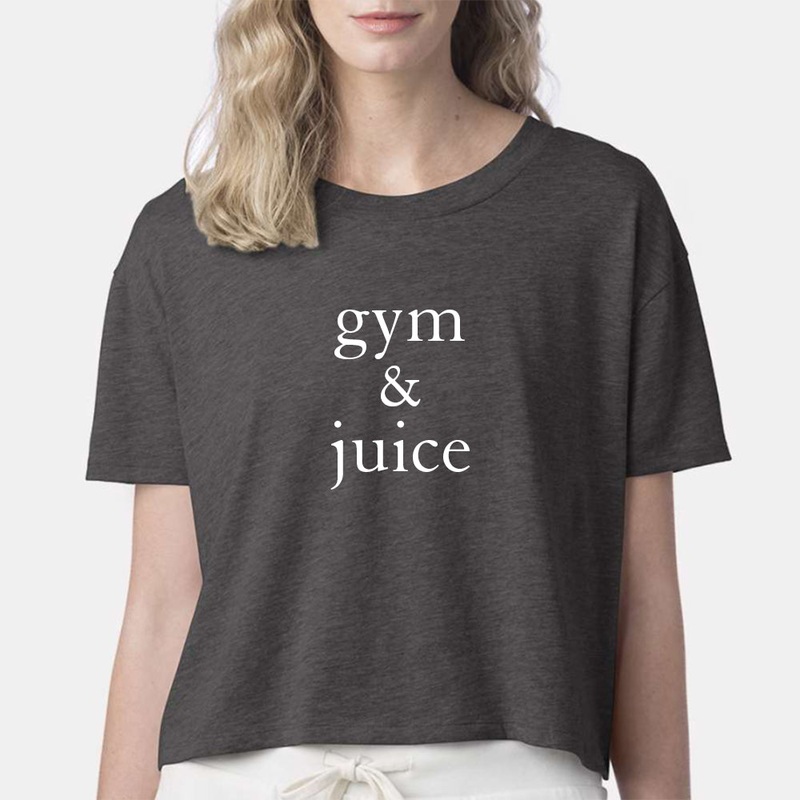 GYM & JUICE [FLOWY CROP TEE]