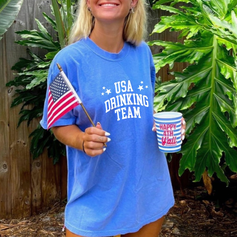 USA DRINKING TEAM [WOMENS COMFORT TEE]