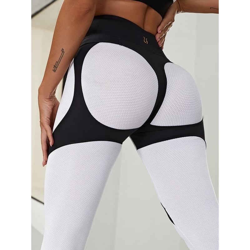 ZASUWA Female Extra Sexy Push-Up Contrast Color Fly-Eye Booty Leggings