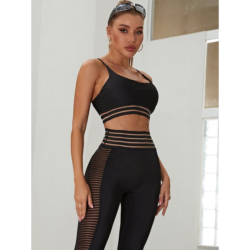 ZASUWA Female Sheer Mesh Scrunch Bum Quick-dry Tracksuit