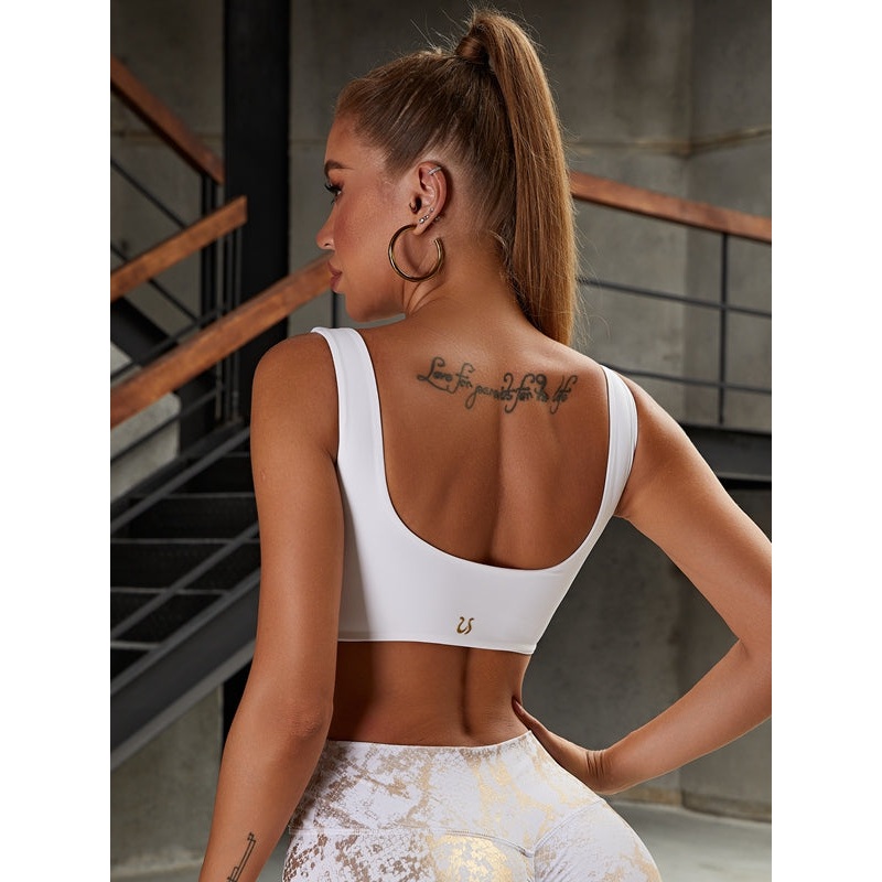 ZASUWA Female Big U Collar Backless Sports Bras