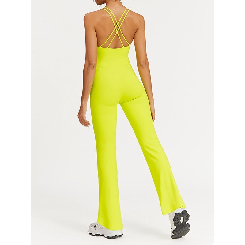 ZASUWA Female Cross Back Flare Jumpsuit