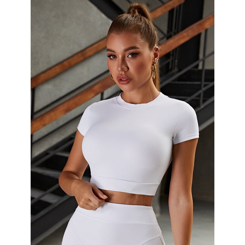ZASUWA Female Extra Sexy "Juicy White" Cropped Short Sleeves