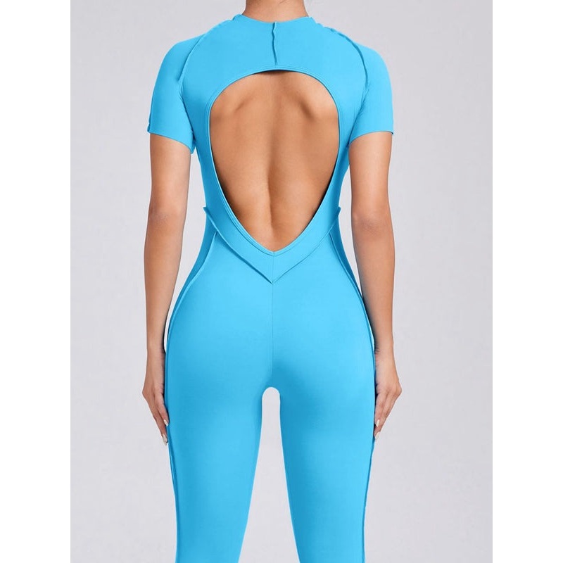 ZASUWA Female Heart Backless Jumpsuit