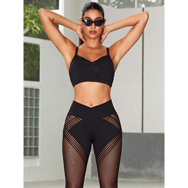 ZASUWA Female Mesh Cross Back Quick Dry Tracksuit