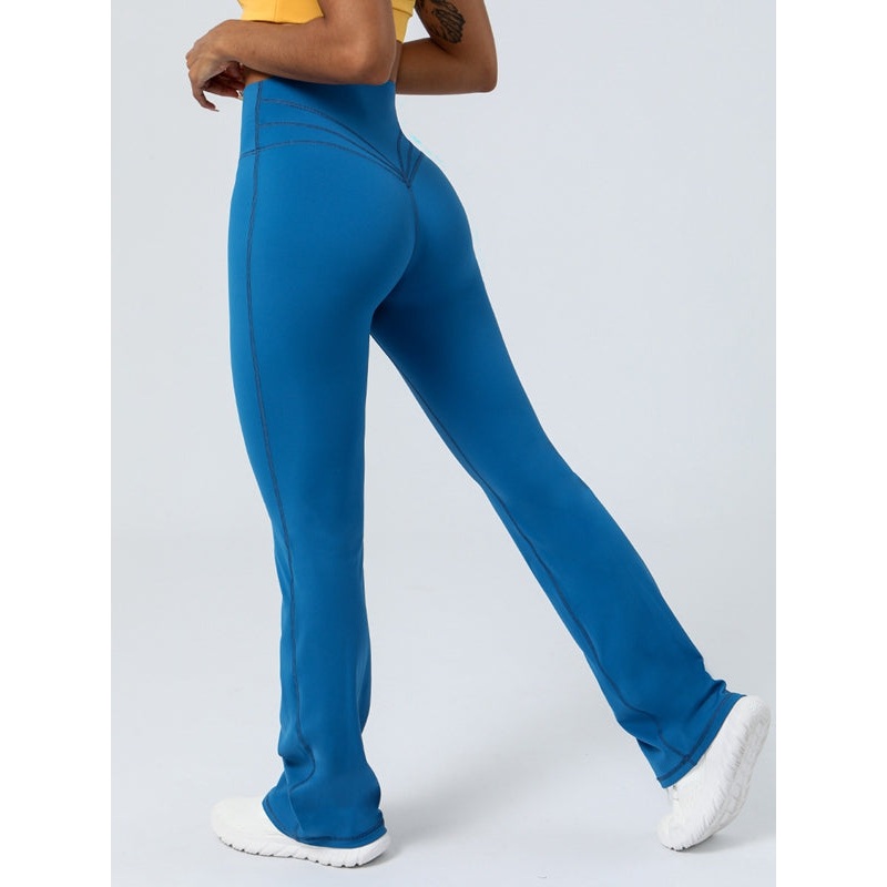 ZASUWA Female Unique Hip Stripes Flare Leggings