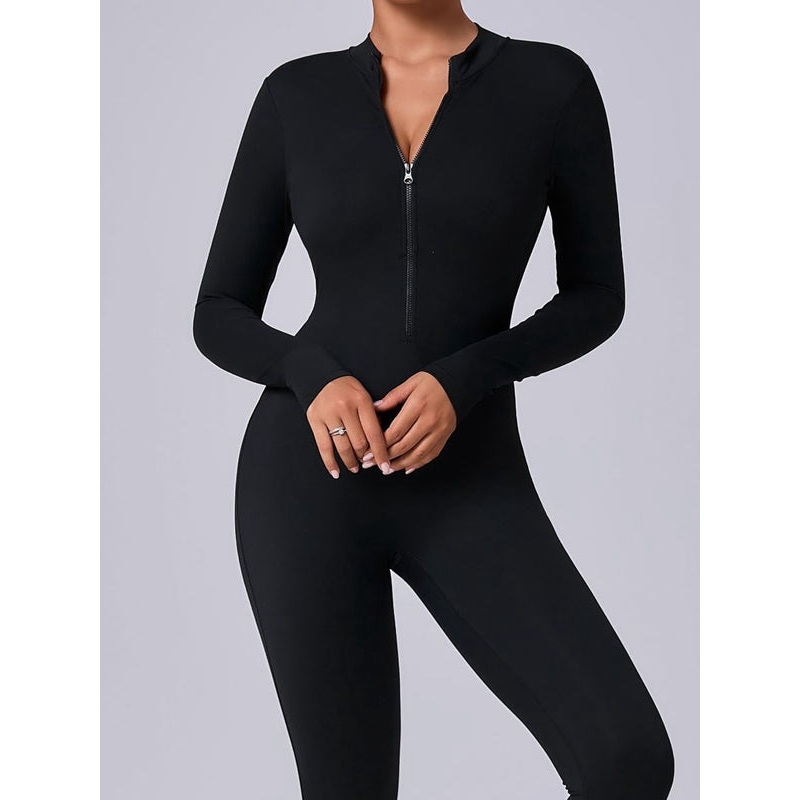 ZASUWA Female Zipper with Chest Pads Jumpsuit
