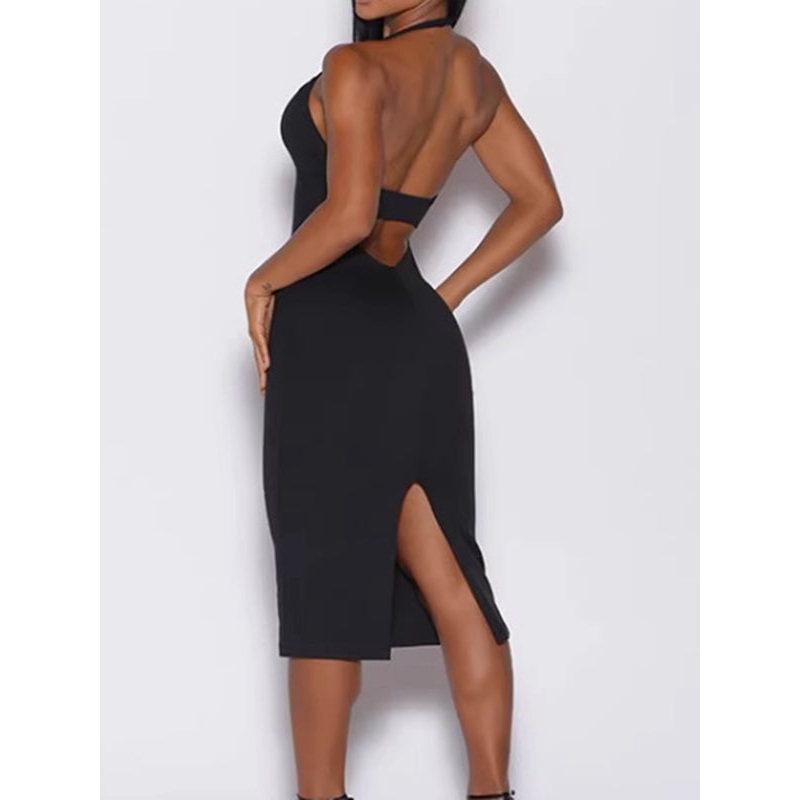 ZASUWA Female Backless Split Dress