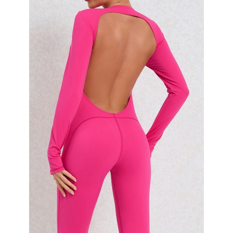 ZASUWA Female Backless Thumbhole Jumpsuit