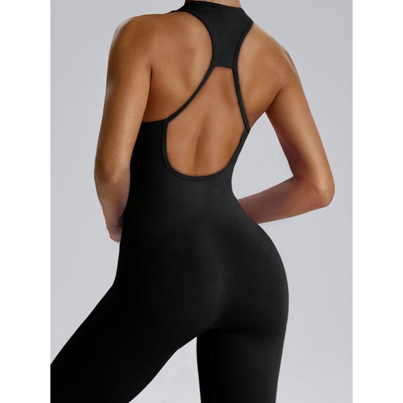 ZASUWA Female Cutout Elastic Tight Backless Jumpsuit