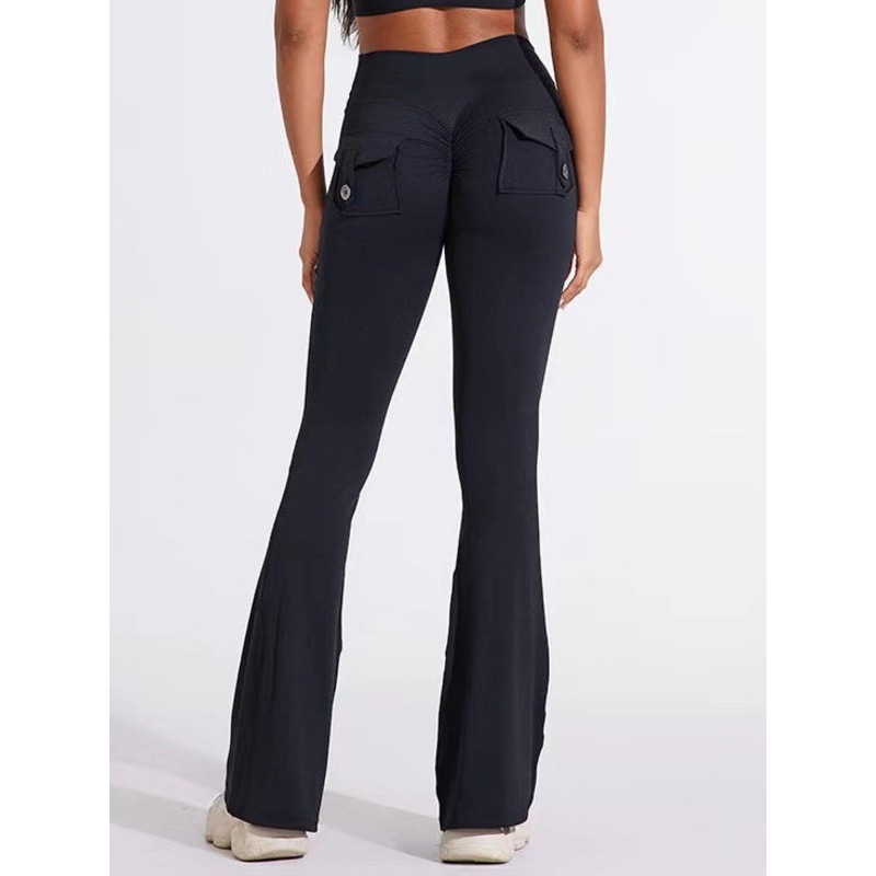 ZASUWA Female Flare Pocket Scrunch Bum Cargo Leggings